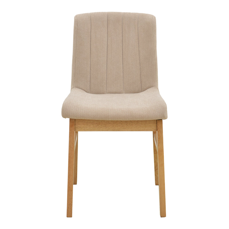 Καρέκλα Dalby  μπεζ ύφασμα sonoma rubberwood 50x45x85,5εκ