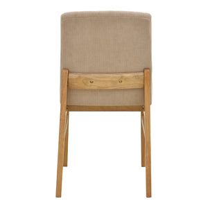 Καρέκλα Dalby  μπεζ ύφασμα sonoma rubberwood 50x45x85,5εκ