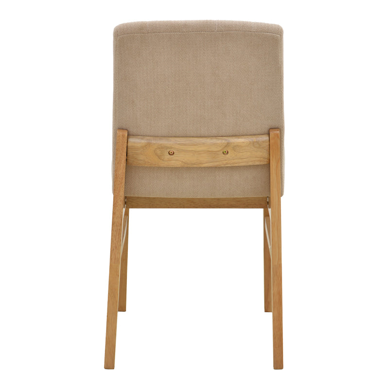 Καρέκλα Dalby  μπεζ ύφασμα sonoma rubberwood 50x45x85,5εκ