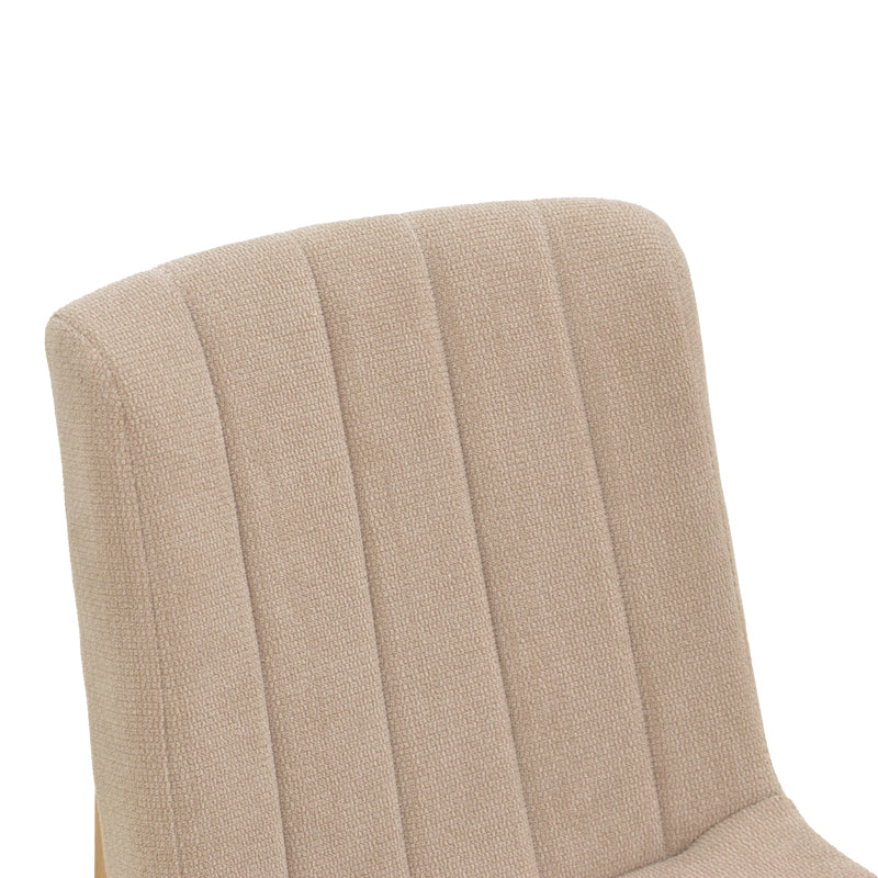 Καρέκλα Dalby  μπεζ ύφασμα sonoma rubberwood 50x45x85,5εκ