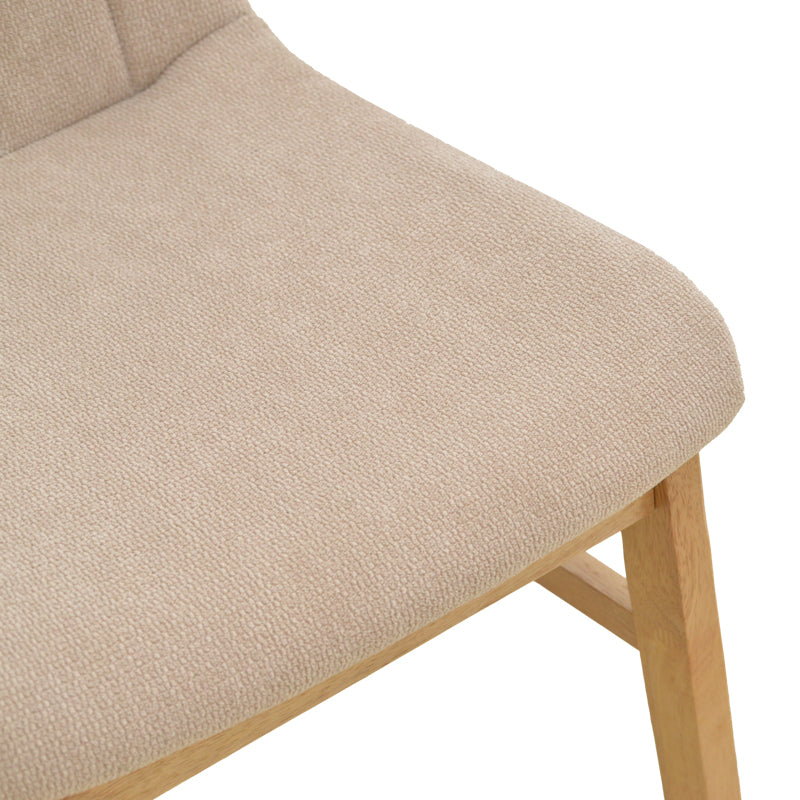 Καρέκλα Dalby  μπεζ ύφασμα sonoma rubberwood 50x45x85,5εκ