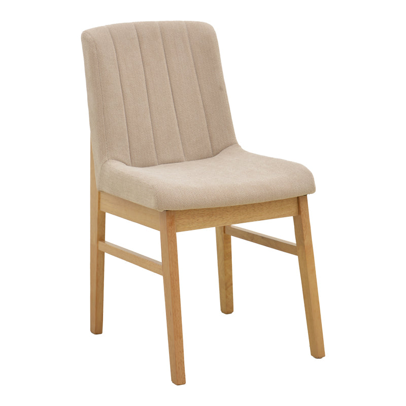 Καρέκλα Dalby  μπεζ ύφασμα sonoma rubberwood 50x45x85,5εκ