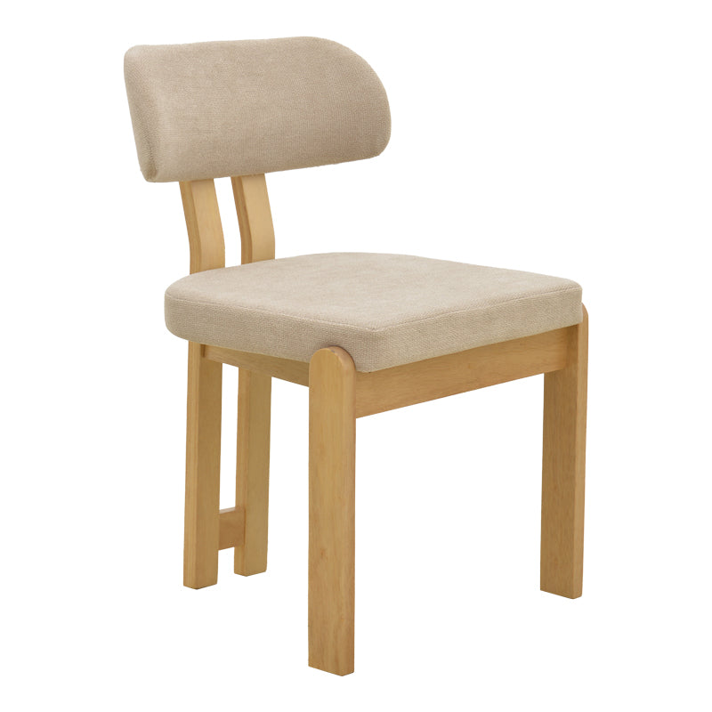 Καρέκλα Genoa  sonoma rubberwood και μπεζ ύφασμα 50x43x82εκ - Pakobazaar