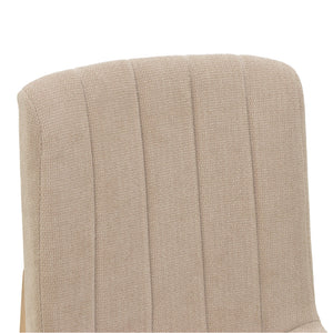 Σκαμπό μπαρ Dalby  sonoma rubberwood και μπεζ ύφασμα 50x45x102,5εκ - Pakobazaar