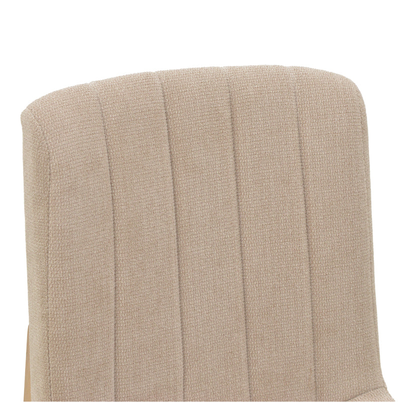 Σκαμπό μπαρ Dalby  sonoma rubberwood και μπεζ ύφασμα 50x45x102,5εκ - Pakobazaar