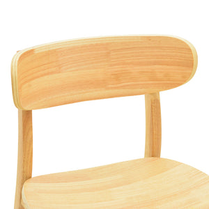 Καρέκλα Lumnia  rubberwood σε φυσική απόχρωση 46x50x76εκ - Pakobazaar