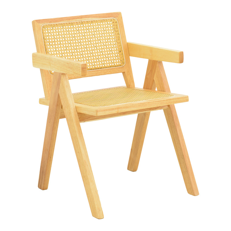 Πολυθρόνα Winslow  rubberwood-rattan σε φυσική απόχρωση 51x54x80εκ - Pakobazaar