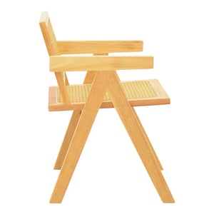 Πολυθρόνα Winslow  rubberwood-rattan σε φυσική απόχρωση 51x54x80εκ - Pakobazaar