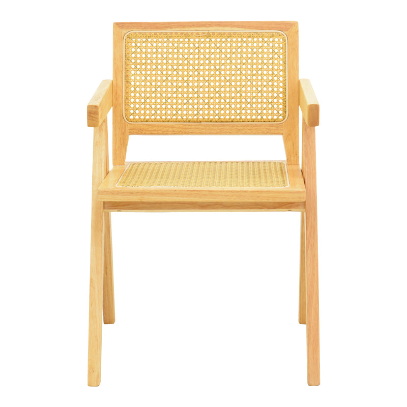 Πολυθρόνα Winslow  rubberwood-rattan σε φυσική απόχρωση 51x54x80εκ - Pakobazaar