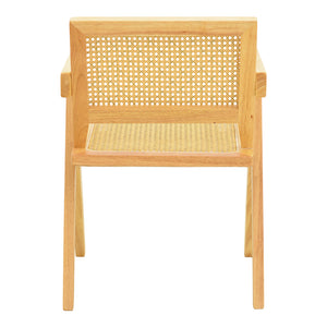 Πολυθρόνα Winslow  rubberwood-rattan σε φυσική απόχρωση 51x54x80εκ - Pakobazaar