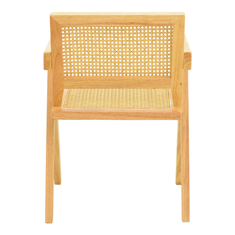 Πολυθρόνα Winslow  rubberwood-rattan σε φυσική απόχρωση 51x54x80εκ - Pakobazaar