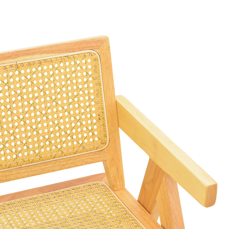 Πολυθρόνα Winslow  rubberwood-rattan σε φυσική απόχρωση 51x54x80εκ - Pakobazaar