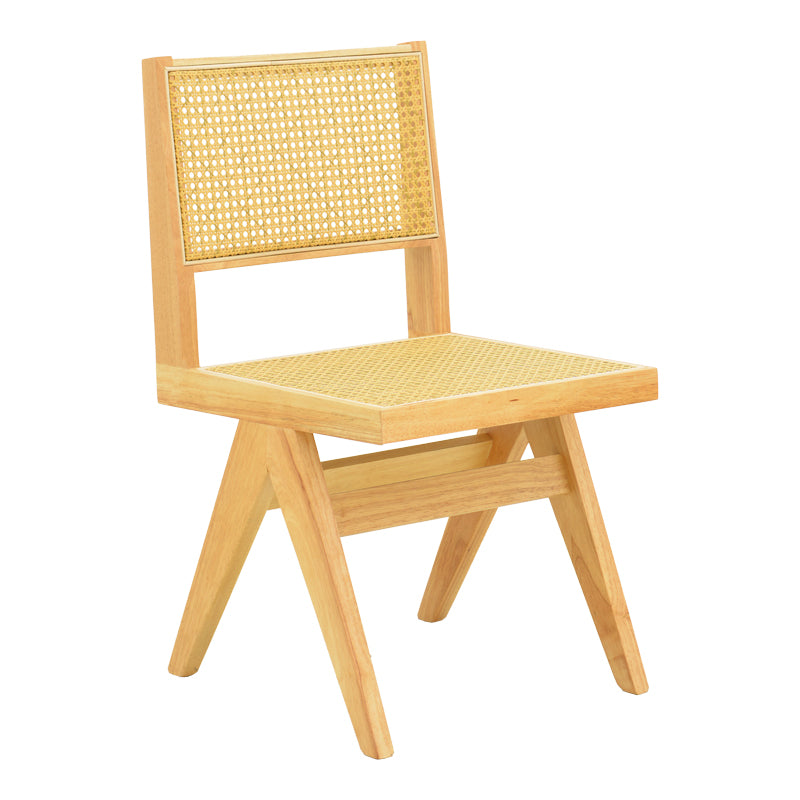 Καρέκλα Winslow  rubberwood-rattan σε φυσική απόχρωση 46x58x80εκ - Pakobazaar