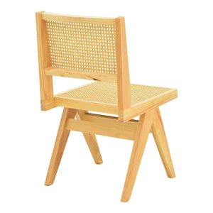 Καρέκλα Winslow  rubberwood-rattan σε φυσική απόχρωση 46x58x80εκ - Pakobazaar