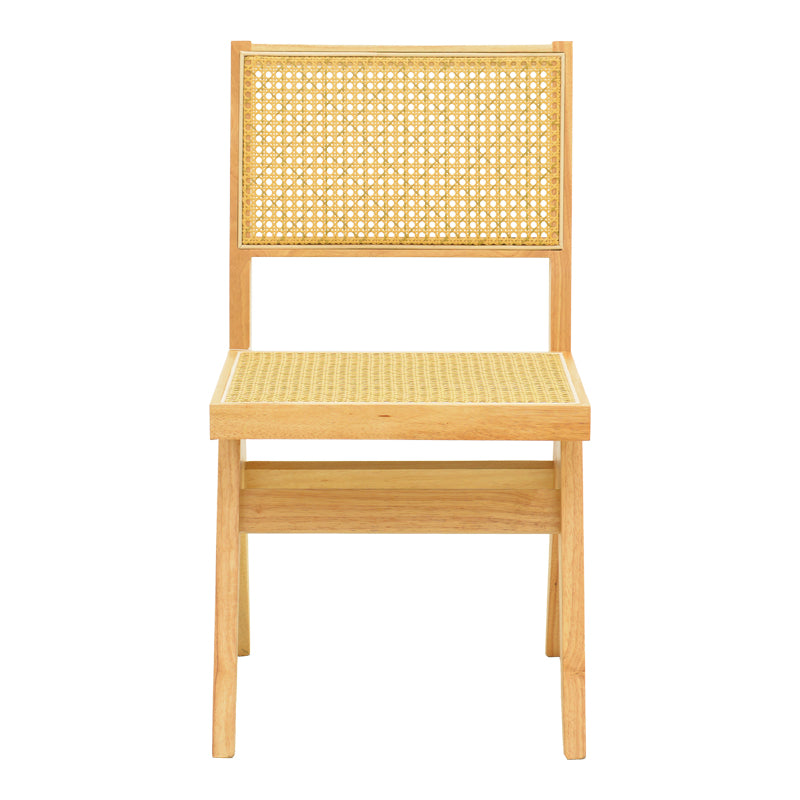 Καρέκλα Winslow  rubberwood-rattan σε φυσική απόχρωση 46x58x80εκ - Pakobazaar