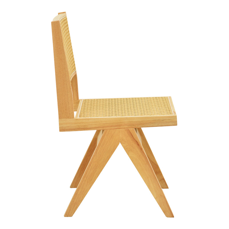 Καρέκλα Winslow  rubberwood-rattan σε φυσική απόχρωση 46x58x80εκ - Pakobazaar