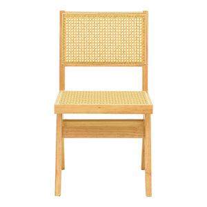 Καρέκλα Winslow  rubberwood-rattan σε φυσική απόχρωση 46x58x80εκ - Pakobazaar