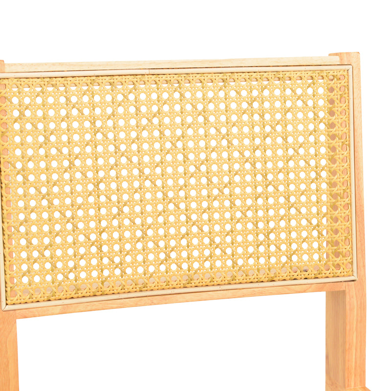 Καρέκλα Winslow  rubberwood-rattan σε φυσική απόχρωση 46x58x80εκ - Pakobazaar