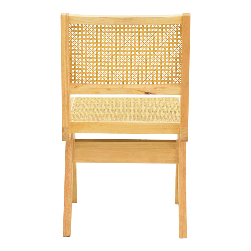 Καρέκλα Winslow  rubberwood-rattan σε φυσική απόχρωση 46x58x80εκ - Pakobazaar