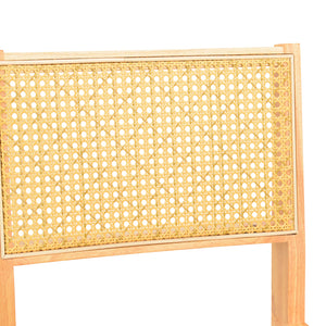 Καρέκλα Winslow  rubberwood-rattan σε φυσική απόχρωση 46x58x80εκ - Pakobazaar