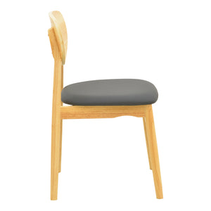 Καρέκλα Cardith  rubberwood-plywood σε φυσική απόχρωση-pu μαύρο 48x51x78εκ - Pakobazaar
