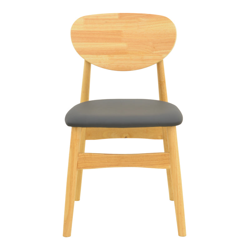 Καρέκλα Cardith  rubberwood-plywood σε φυσική απόχρωση-pu μαύρο 48x51x78εκ - Pakobazaar