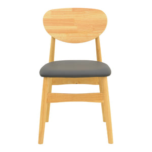 Καρέκλα Cardith  rubberwood-plywood σε φυσική απόχρωση-pu μαύρο 48x51x78εκ - Pakobazaar
