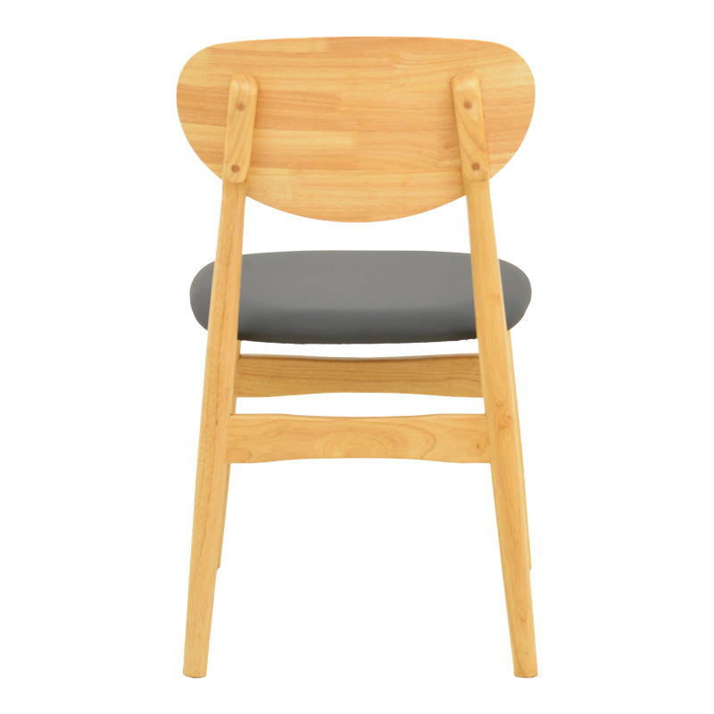 Καρέκλα Cardith  rubberwood-plywood σε φυσική απόχρωση-pu μαύρο 48x51x78εκ - Pakobazaar