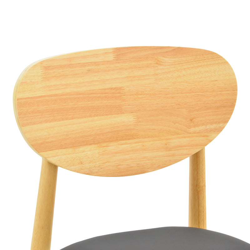 Καρέκλα Cardith  rubberwood-plywood σε φυσική απόχρωση-pu μαύρο 48x51x78εκ - Pakobazaar