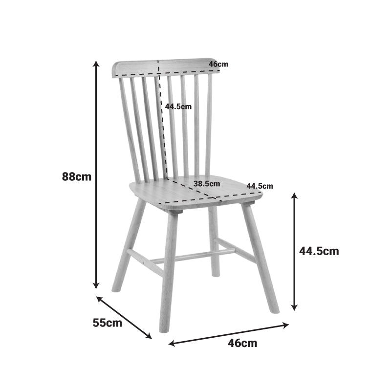 Καρέκλα Bristol  rubberwood σε μαύρη απόχρωση 45x51x86εκ - Pakobazaar
