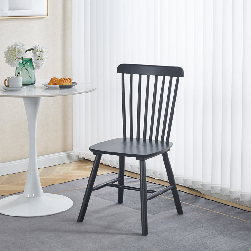 Καρέκλα Bristol  rubberwood σε μαύρη απόχρωση 45x51x86εκ - Pakobazaar