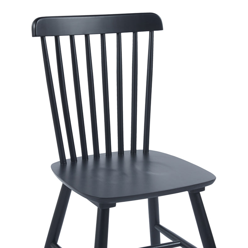 Καρέκλα Bristol  rubberwood σε μαύρη απόχρωση 45x51x86εκ - Pakobazaar