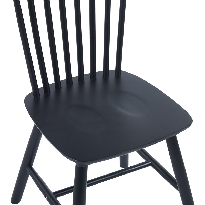 Καρέκλα Bristol  rubberwood σε μαύρη απόχρωση 45x51x86εκ - Pakobazaar