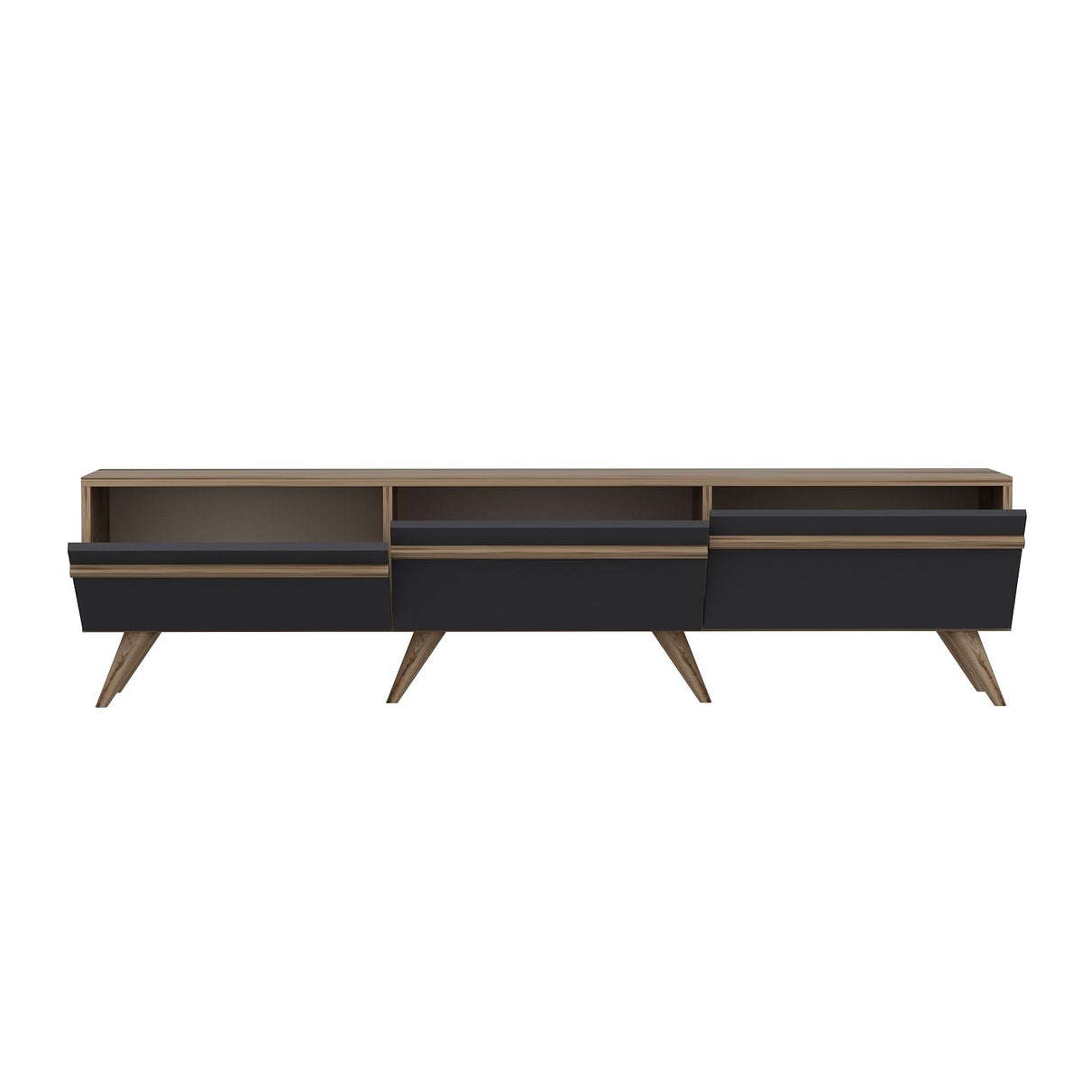 Έπιπλο Τηλεόρασης Zoniana Ανθρακί 180x35x42 εκ. Μελαμίνης