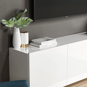 Έπιπλο Τηλεόρασης Vathypetro Με Ράφια Λευκό 150x31x44 εκ. Μελαμίνης