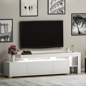 Έπιπλο Τηλεόρασης Sifnos Με LED Λευκό 192x37x53 εκ. Μελαμίνης