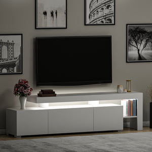 Έπιπλο Τηλεόρασης Sifnos Με LED Λευκό 192x37x53 εκ. Μελαμίνης