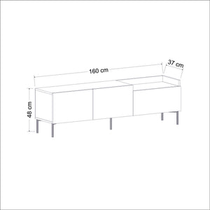 Έπιπλο Τηλεόρασης Sotira Ανθρακί 160x37x48 εκ. Μελαμίνης