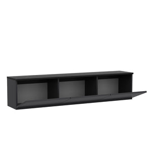 Έπιπλο Τηλεόρασης Kamilari Με Ράφια Ανθρακί 160x32x35 εκ. Μελαμίνης
