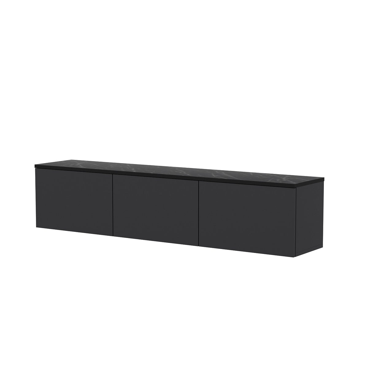 Έπιπλο Τηλεόρασης Kamilari Με Ράφια Ανθρακί 160x32x35 εκ. Μελαμίνης