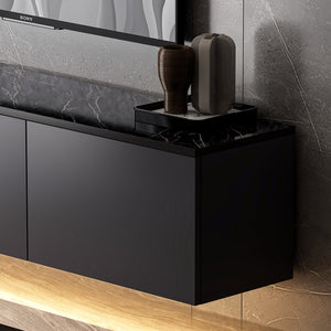 Έπιπλο Τηλεόρασης Kamilari Με Ράφια Ανθρακί 160x32x35 εκ. Μελαμίνης