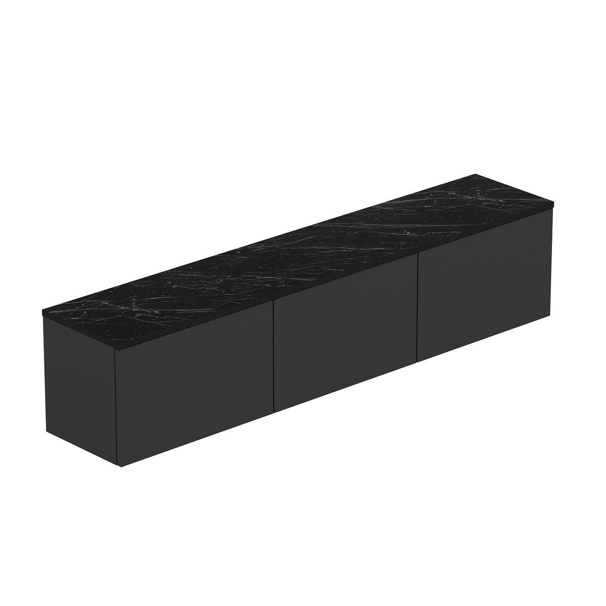 Έπιπλο Τηλεόρασης Kamilari Με Ράφια Ανθρακί 160x32x35 εκ. Μελαμίνης