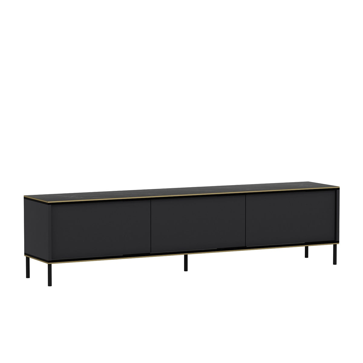 Έπιπλο Τηλεόρασης Lefkada Ανθρακί 180x35x45.2 εκ. Μελαμίνης