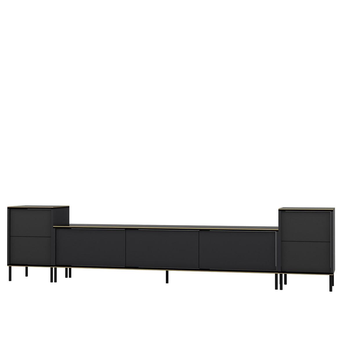 Σύνθεση Τηλεόρασης Lefkada Ανθρακί 180x35x45.2 εκ. Μελαμίνης