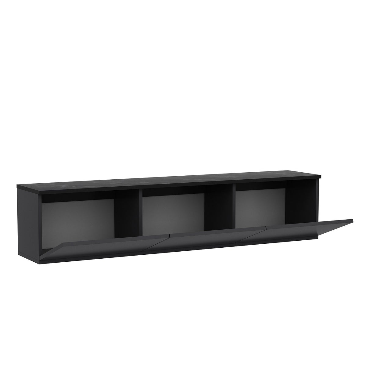 Έπιπλο Τηλεόρασης Sarakiniko Με Ράφια Ανθρακί 160x32x35 εκ. Μελαμίνης