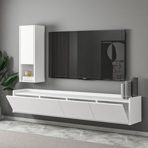 Έπιπλο Τηλεόρασης Erkynas Λευκό 160x29.6x35 εκ. Μελαμίνης