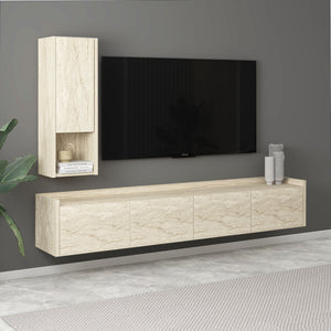 Έπιπλο Τηλεόρασης Erkynas Travertine 160x29.6x35 εκ. Μελαμίνης