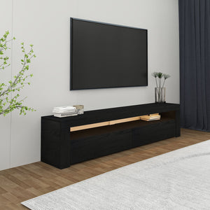 Έπιπλο Τηλεόρασης Amari Με LED Μαύρο Ξύλο 150x36.8x46.8 εκ. Μελαμίνης