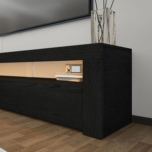 Έπιπλο Τηλεόρασης Amari Με LED Μαύρο Ξύλο 150x36.8x46.8 εκ. Μελαμίνης