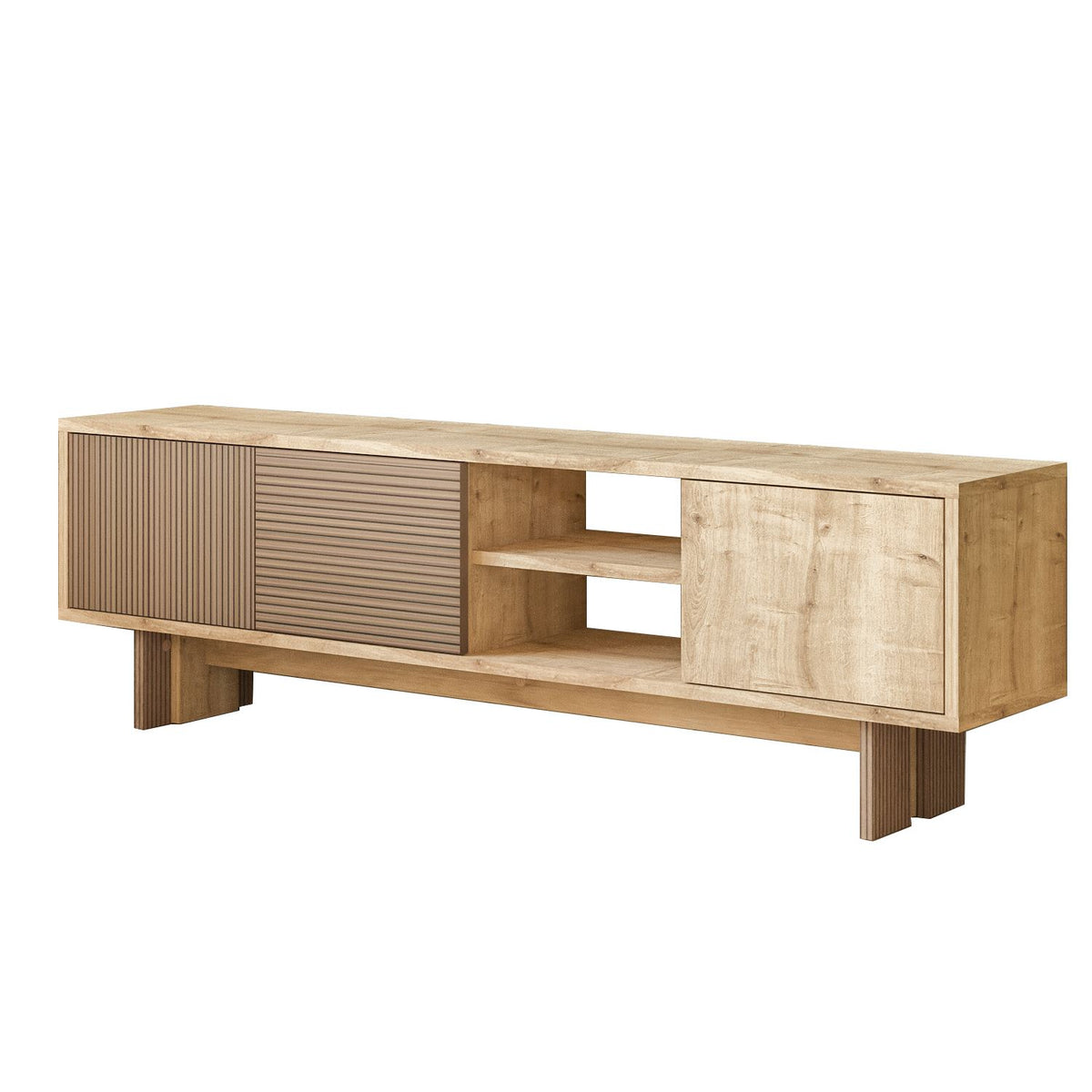 Έπιπλο Τηλεόρασης Damavolos Δρυς Θερμό - Δρυς Sapphire 150x30x45 εκ. Μελαμίνης - Pakobazaar
